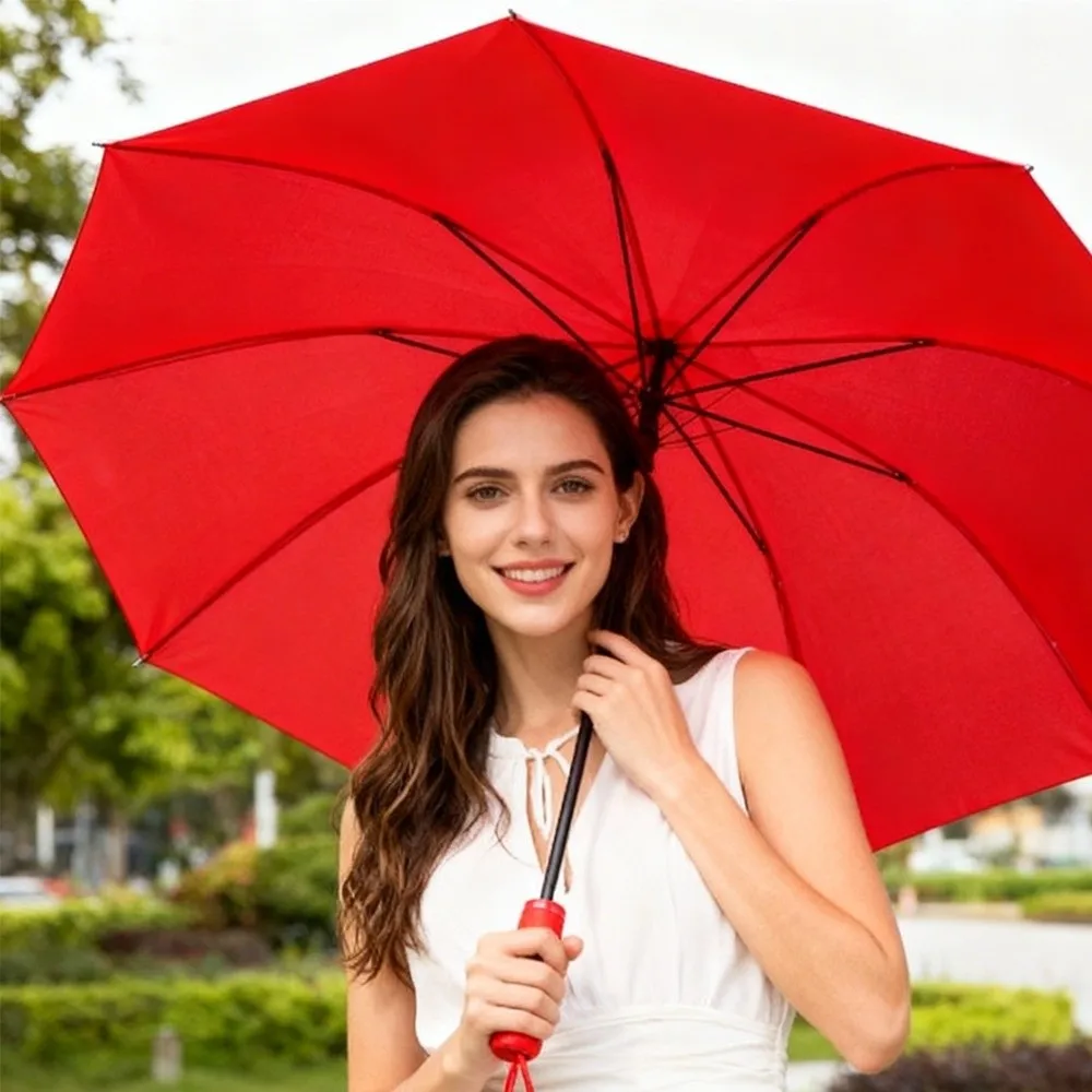 

Portable Folding Umbrella Compact Size Manual Open UV Resistant Umbrella Durable 8 Ribs Design Fruits Umbrella