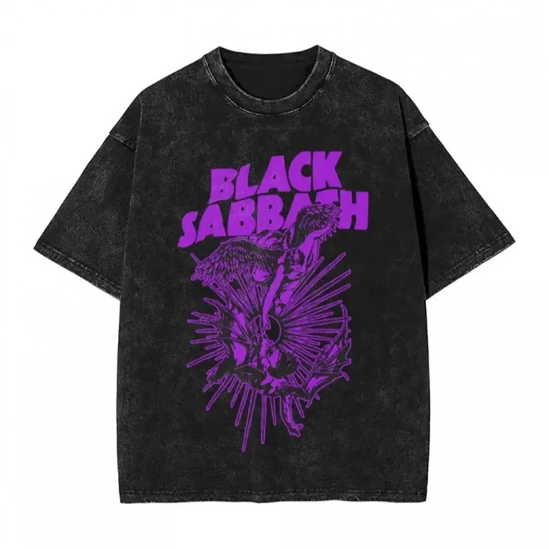 New 2026 American Black Sabbath Pattern T-shirt Hip-hop Rock Style Summer New Retro Fashion Men's and Women's Street Wear