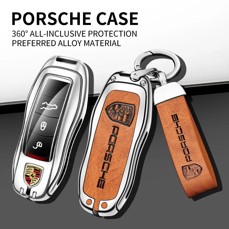 Funda para llave inteligente de coche, carcasa para Porsche Panamera Spyder Carrera Macan Boxster Cayman Cayenne 911 970 981, accesorios para llaveros