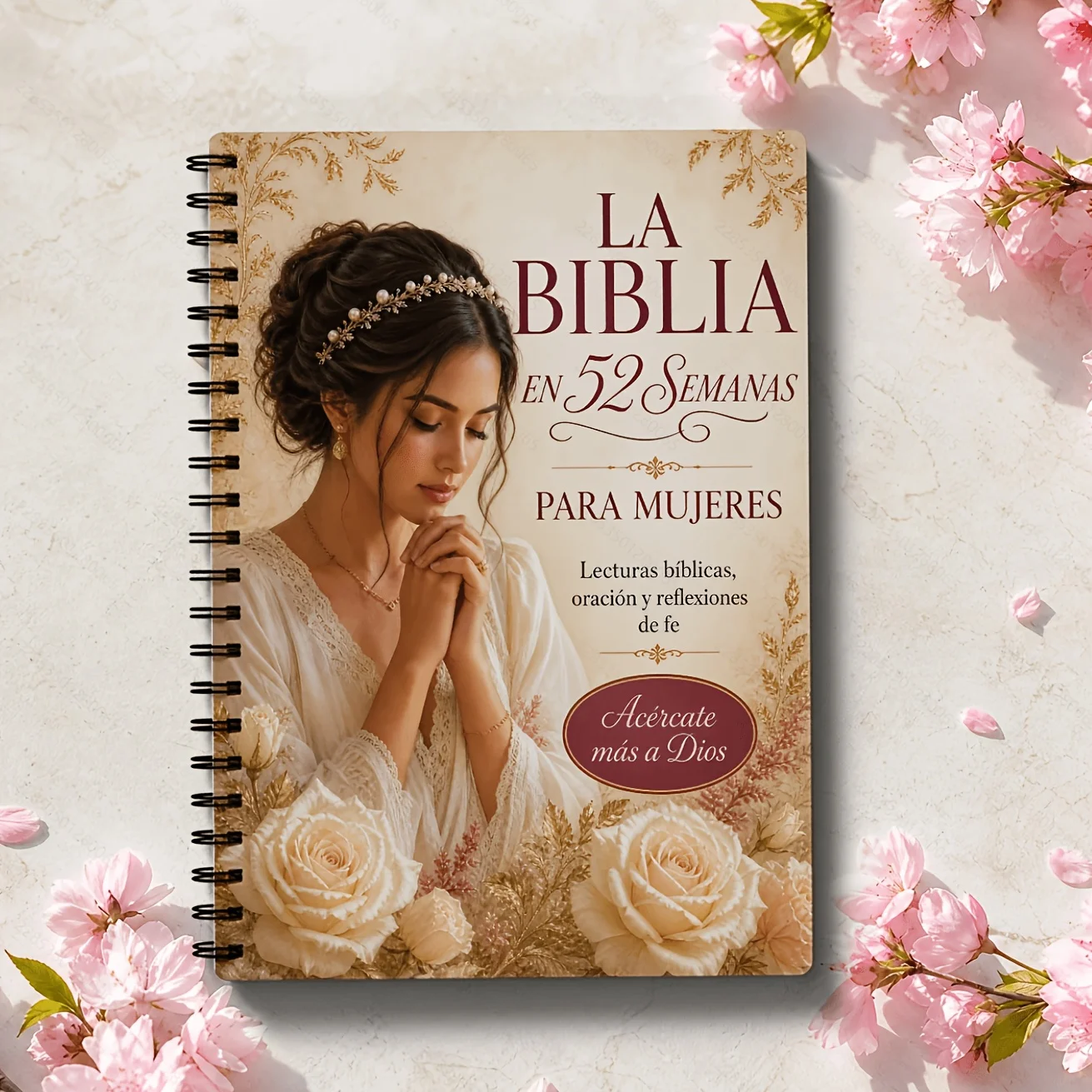Women’s 52-Week Bible Devotional Journal Floral Cover Faith Notebook Weekly Reading Tracker Ideal Gift for Sisters Colleagues view 5