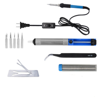 Electric Soldering Irons Gun Set 60W Cautin Temperature Control Soldering Iron Kit Welding Solder Rework Station Repair Tool