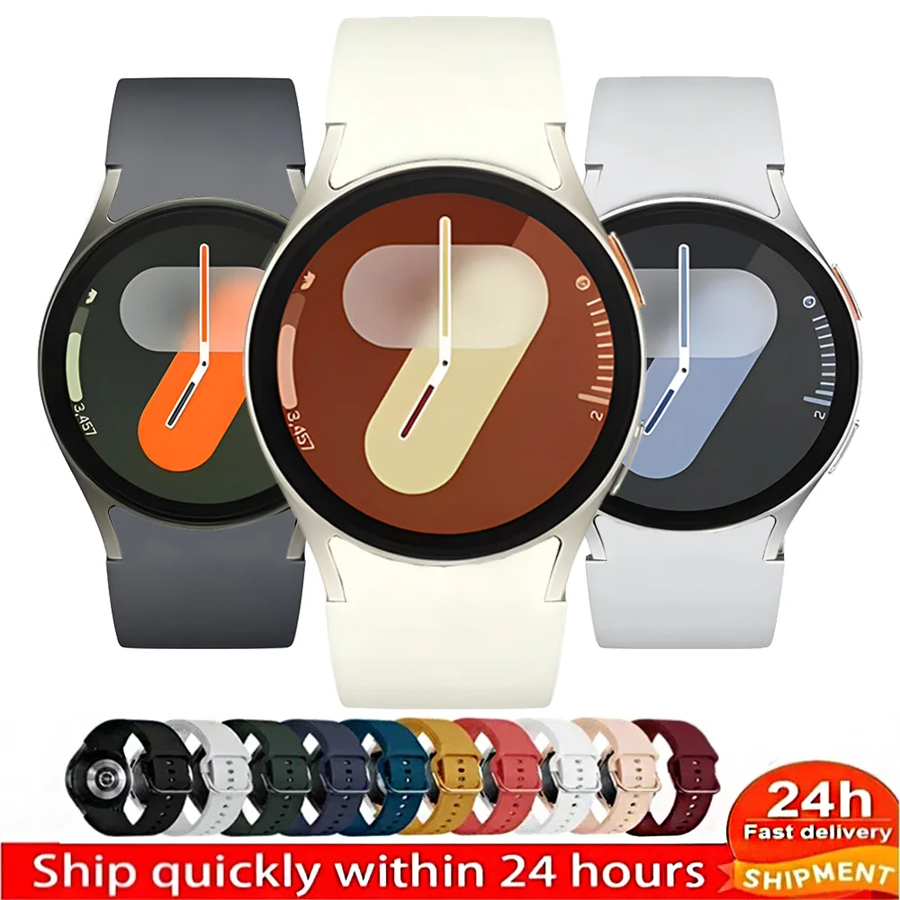 Nahtloses Silikonarmband für Samsung Galaxy Watch 7/6/5/4 40mm 44mm 5 Pro Originalband Galaxy Watch 6 Classic 47mm 43mm Armband