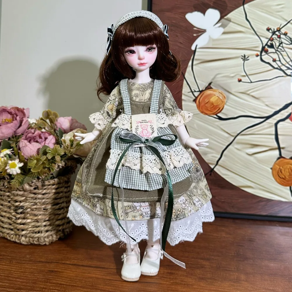 Sweet 1/6 30cm Doll 1/6 BJD Skirt DIY Handmade Doll'S Lolita Dress Kids Gift Replace Doll Dress Up Cotton Doll - view 5