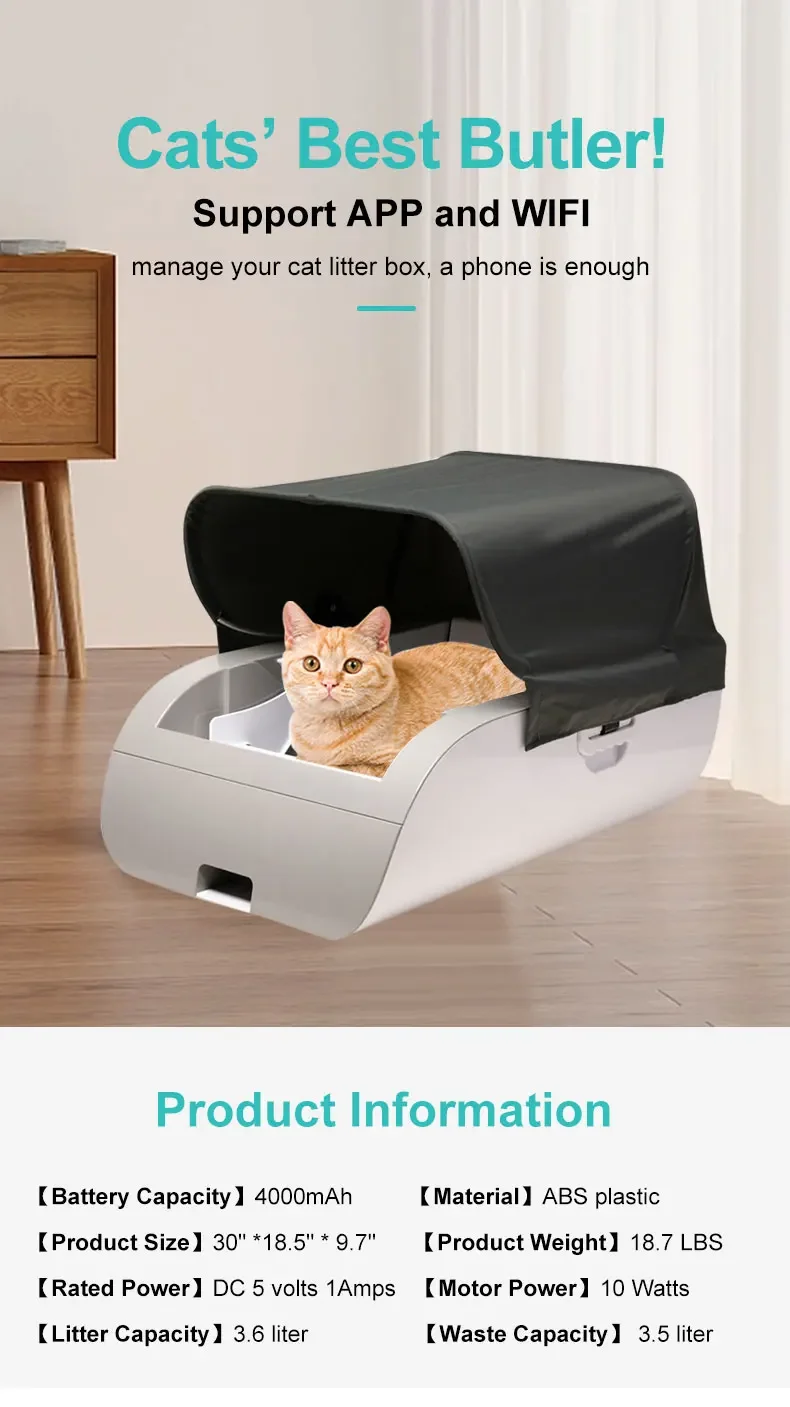 Automatic Self Cleaning Cat auto Litter Box Sandbox Smart Tray Toilet Training cat potty home toilet cat automatic