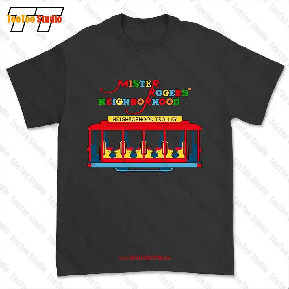 Mister Rogers Neighborhood Trolley Vivid Crewneck Luv T-shirt Tee 48M5