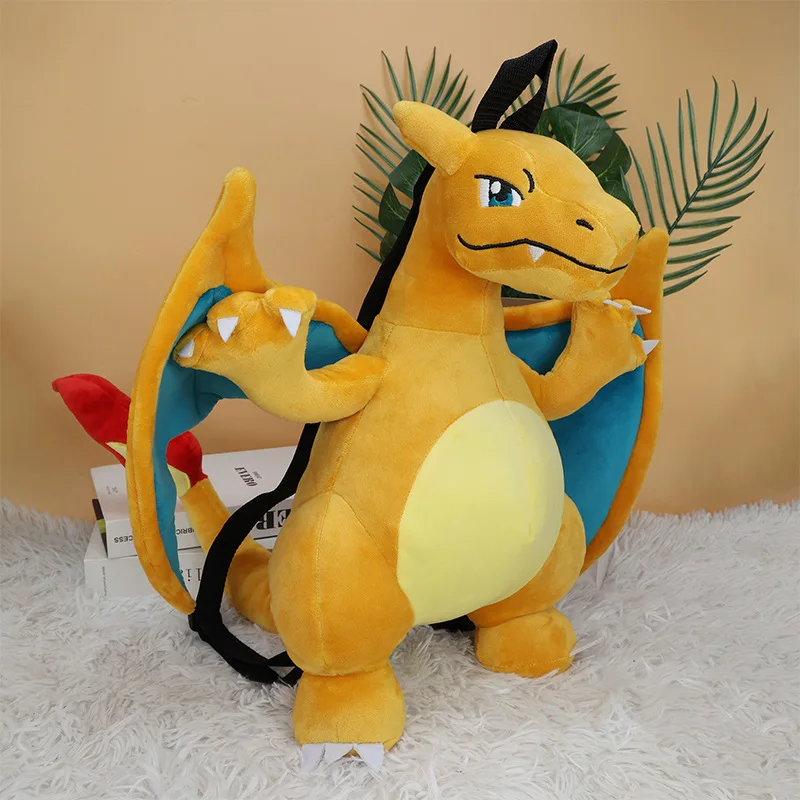 Anime Pokemon Charizard pluszowa lalka plecak zabawkowy Model plecak dla dzieci uczniowskiej torby szkolnej Cosplay zabawki 40cm