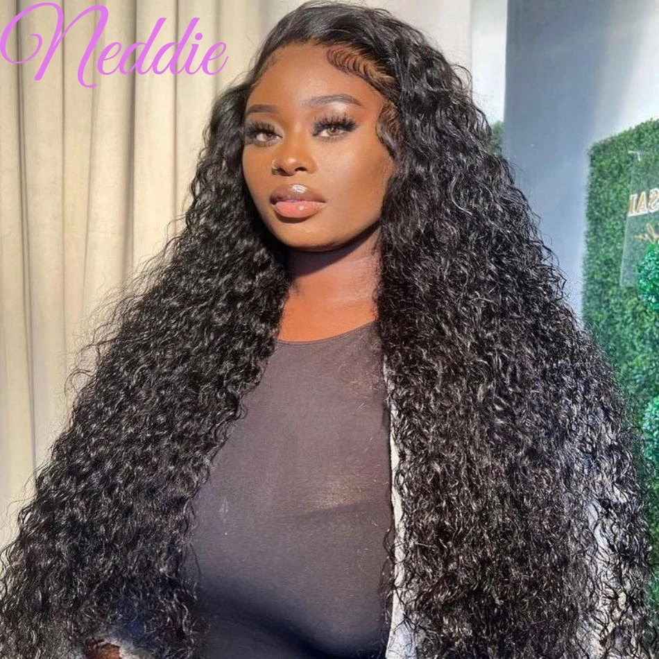 Curly Wigs Lace Frontal wig 13x6 HD Transparent Human Hair 100% Natural 30 40 Inch Deep Wave Brazilian Wigs Lace Front wigs