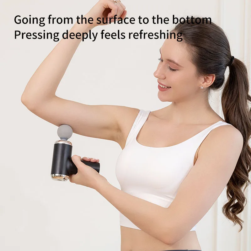 Detachable/Extended Handle Fascia Gun with 6 Levels of Strength and 9 Massage Heads for Seamless and Effortless Massage