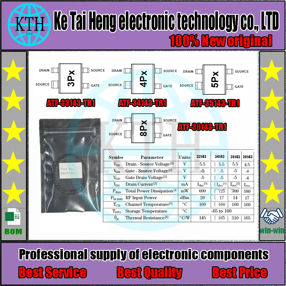 10 Cái/lốc ATF-33143-TR1 ATF-34143-TR1 ATF-35143-TR1 ATF-38143-TR1 ATF-33143 ATF-34143 ATF-35143 ATF-38143 SOT343 Mới