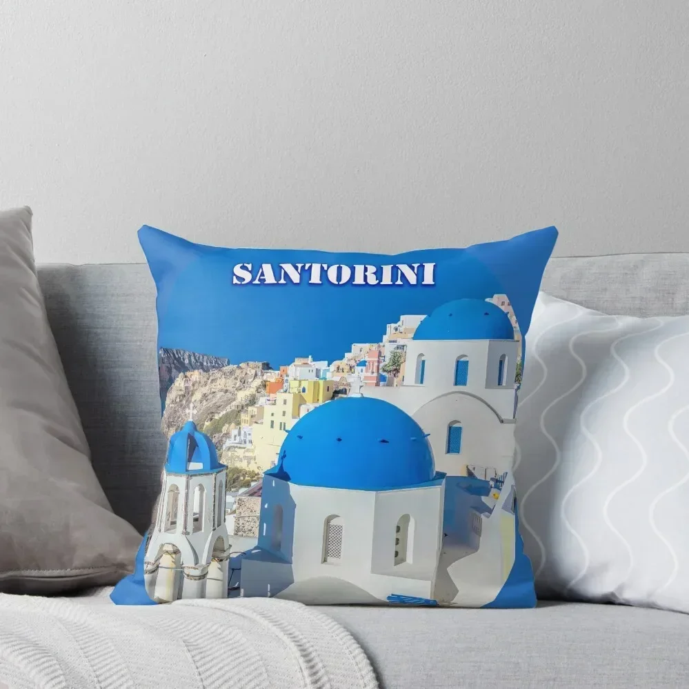 

Santorini Island Throw Pillow ornamental pillows for living room Decorative Cushion Pillowcases For Pillows Anime pillow