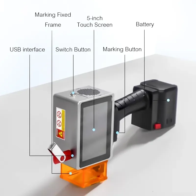 Low Weight Easy to Use Handheld Inkjet Laser Coding LMachine Printer for Food Beverage Package Expiry and Production Date Coding