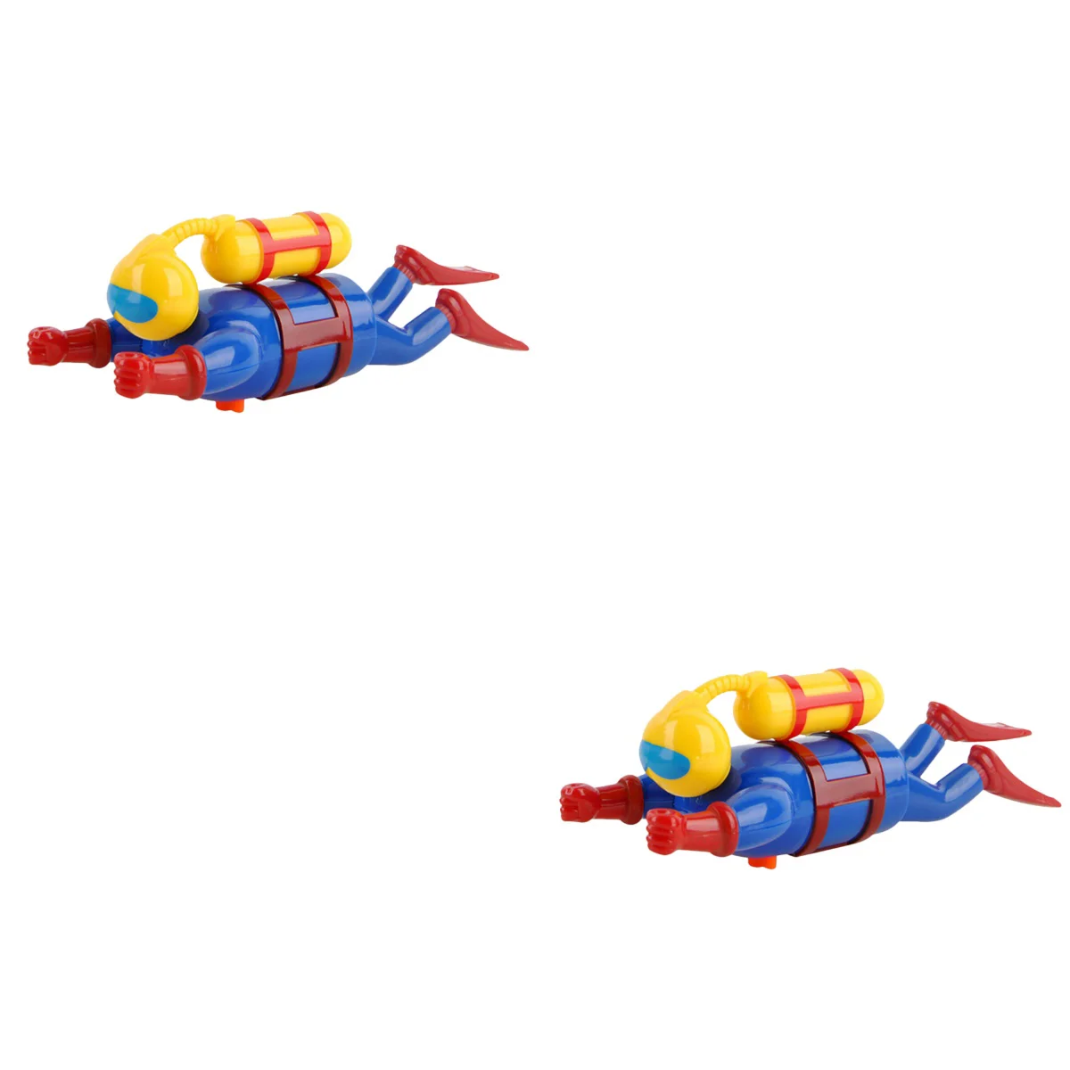 2 PCS Underwater Party Favors Winding Diver Toys Swimming Bath Pool Blue Cartoon Bathtub