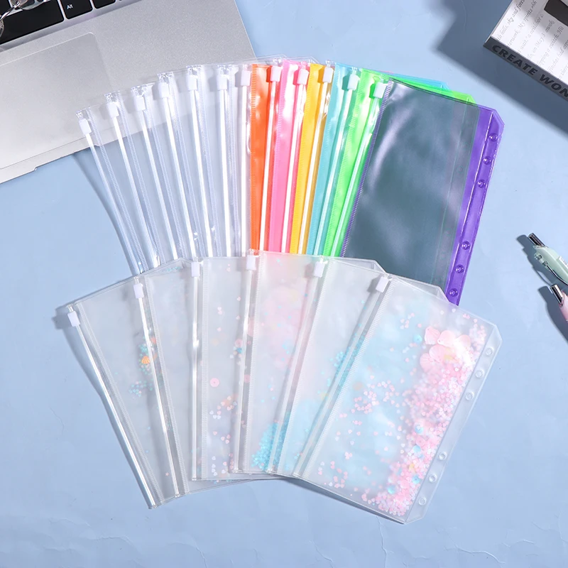 Specially Supply A6 Frosted Color Zipper Bag Notebook Storage Bag Looseleaf Book