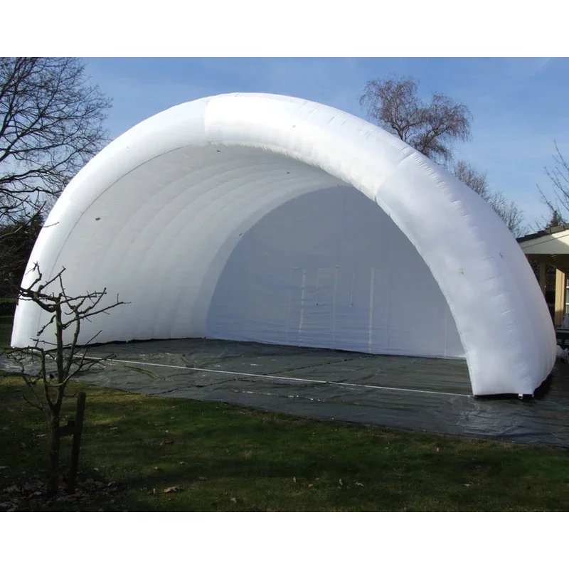 giant red inflatable stage tent while inflatable stage tent cover shelter Air Roof for outdoor activities and promotion display