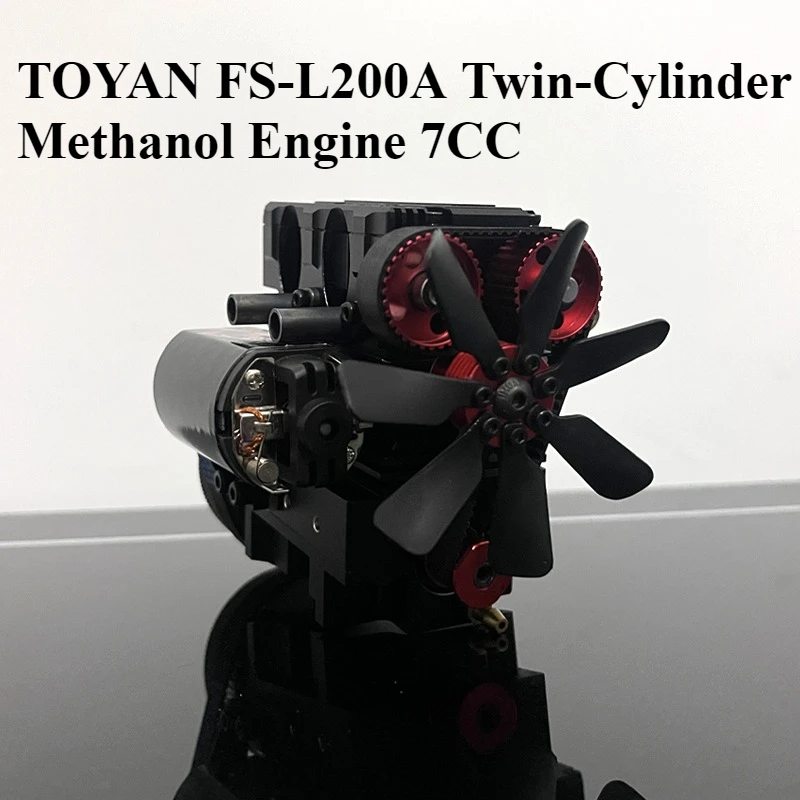 

TOYAN L200A Twin Cylinder Four Stroke Methanol Engine 7CC Single Carburetor Model Toy