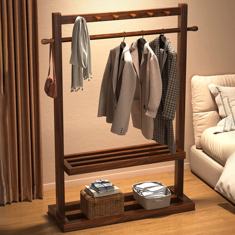 

Bedroom Entrance Home Coat Rack Standing Hanging Multifunction Coat Rack Wooden Modern Perchero Ropa De Pie Entrance Furniture