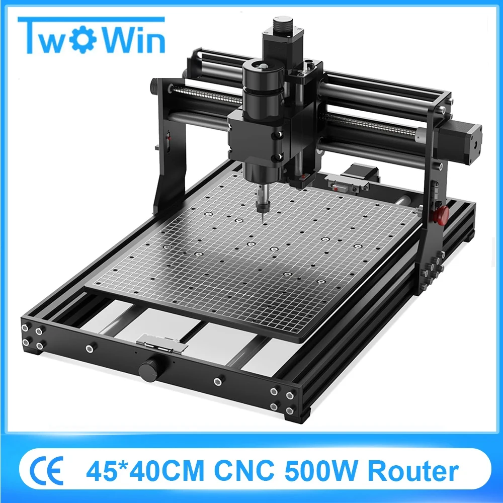 3 Axis CNC Metal Milling Machine 500W Spindle GRBL Control 400*300mm Laser Engraving Machine Pcb Cutting Engraver Wood Router