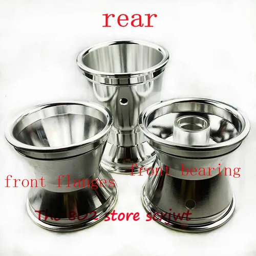 Imagen 2 del producto Kart-ruedas delanteras de aleación de aluminio para coche, 10x4,50-5, 130mm o 11x7,10-5, 180mm, cubo de rueda trasera de 5 pulgadas, 4 ruedas