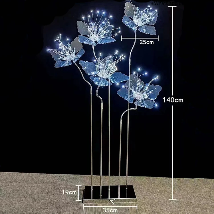 I268ไฟติดถนนเรืองแสงดอกไม้คริสตัลสำหรับประกอบฉากงานเลี้ยงวันเกิดงานแต่งงาน