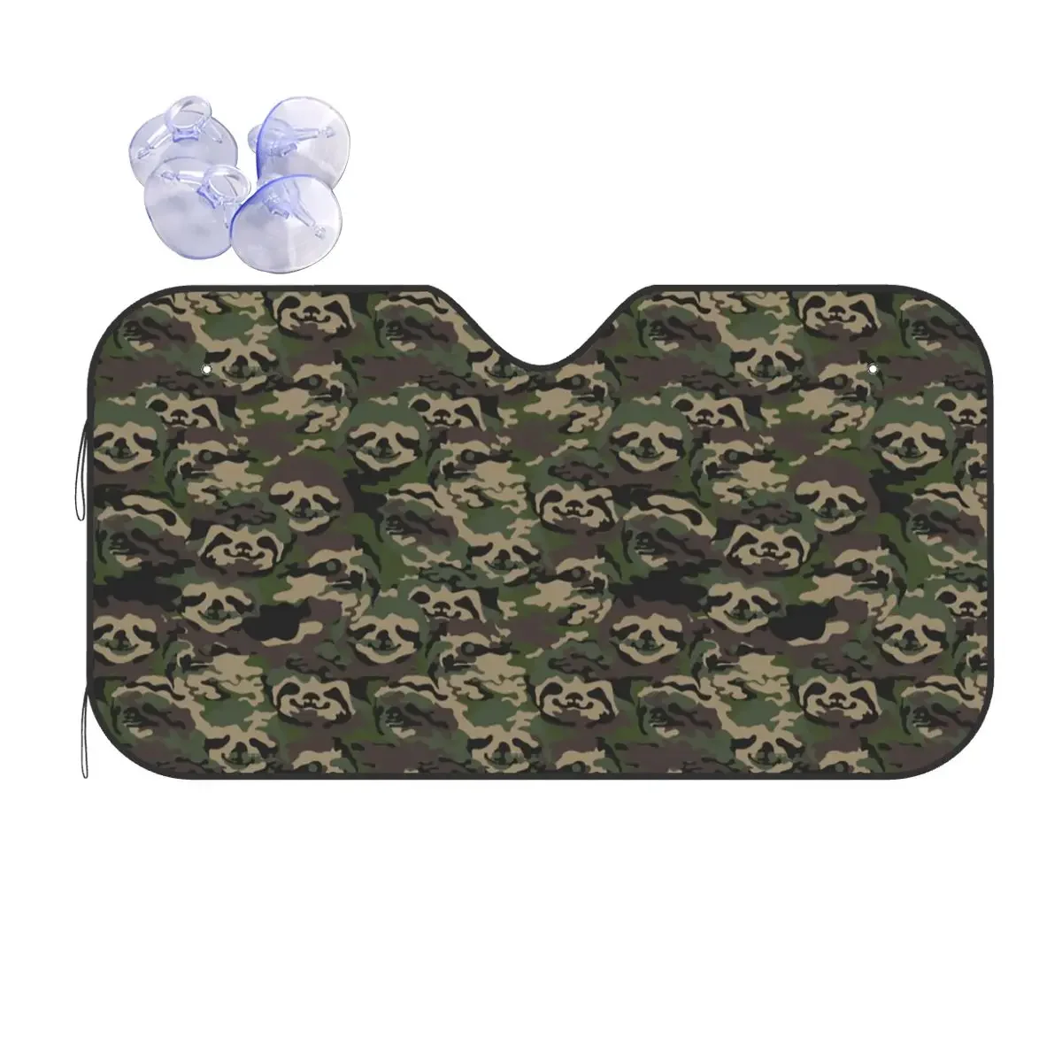 Sloth Camouflage Sunshade Windscreen Personality Car Front Window Visor 76x140cm Car Sunshade Heat Reflector