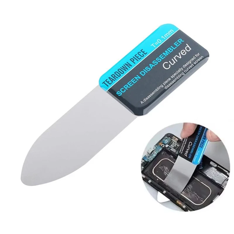 5pcs Ultra Thin Flexible Curved LCD Screen Spudger Opening Pry Card Disassemble Stainless Steel Metal Mobile Phone Repair Tools