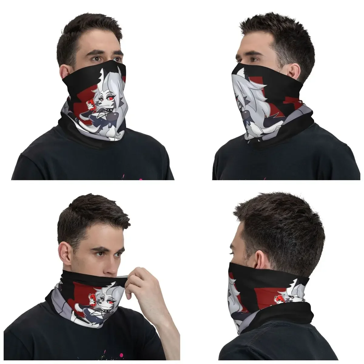 Loona Calling Bandana Neck Cover Helluva  Anime Wrap Scarf Multifunctional Balaclava Outdoor for Men Women Adult Winter