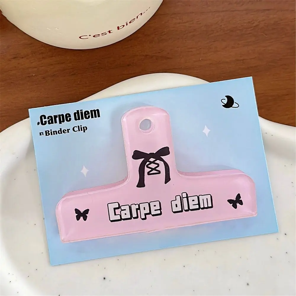 

Hand Account Storage Clip Cute Long Tail Clip Acrylic Minimalist Binder Clip Multi Functional Simple File Ticket Clip Office