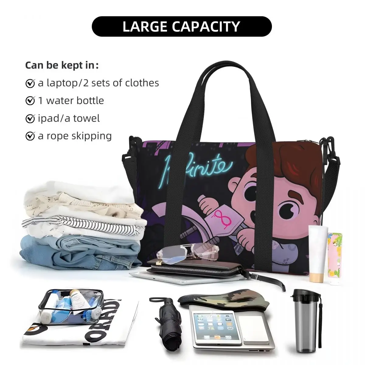 

Caylus Пляжная дорожная сумка Большая вместительная сумка-тоут для спортзала Спортивная женская дорожная сумка для покупок