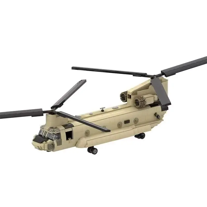 MOC Bouwstenen US Zware Transport Helikopter CH-47 Chinook Model Montage Bricks Vliegtuig Transport Speelgoed Geschenken 1164PCS