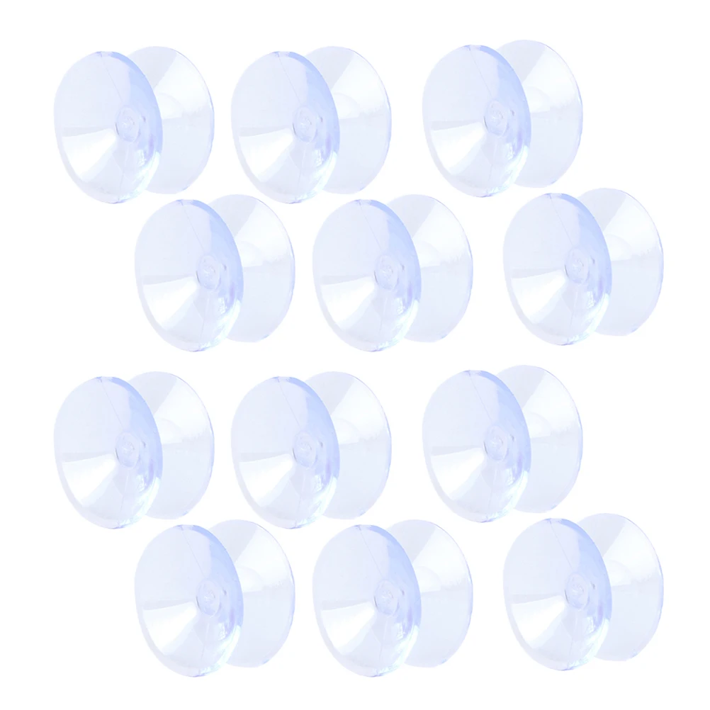 

30 Pcs Non slip Mat Double Sided Suction Cups for Glass Table Tops Clear PVC Soft Glue Reusable Stabilizing Pads Transparent