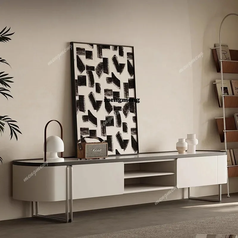 

HR White Cabinets Tv Stands Designer Modern Living Room Luxury Wood Tv Table Nordic Office Universal Storage Muebles Home Furni