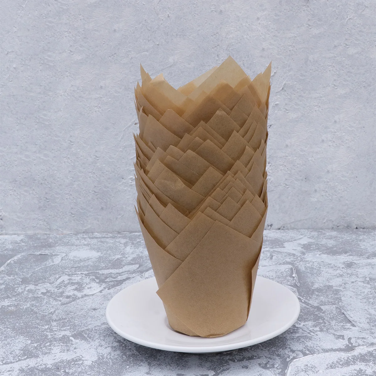 

100 Pcs Cake Tray Tulips Baking Liners Cupcake Muffin Cups Containers Father Paper Papers