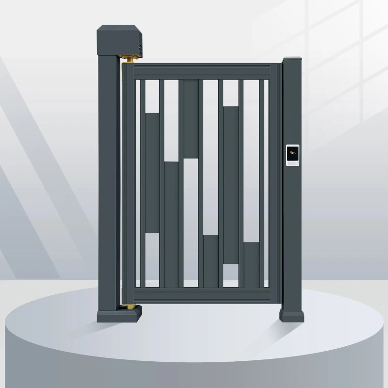 Electric Swing Gate Fingerprint Facial Recognition Small Intelligent Door Open Style For Hotel Hospital Application