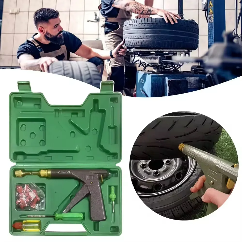 Tire Repair Rapidplug Kit With Mushroom Plug Wear Resistant Tire Maintenance Tool For SUV Auto Bike Car Tire Block Air Leaking