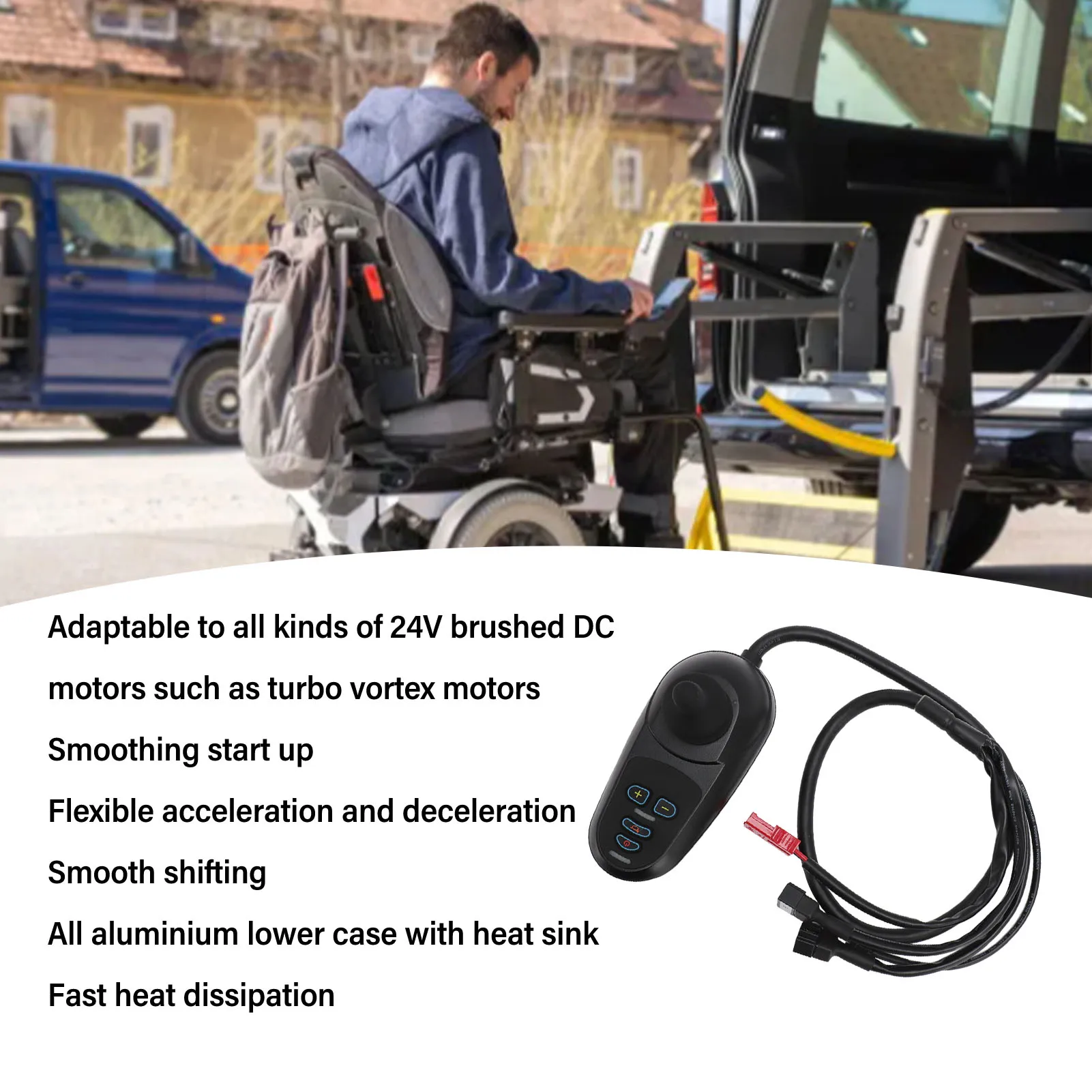 Electronic Wheelchair Controller Electric Wheelchair Joystick Controller 24V DC Accessory