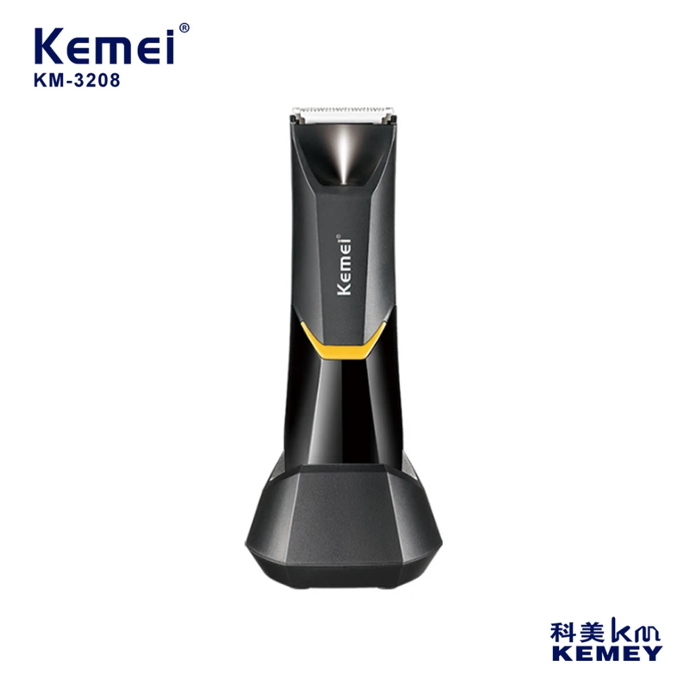 

Kemei Men's Electric Hair Trimmer Waterproof Body Ceramic Cutter Shaver Trimmer For Sensitive Areas Safe And Painless Pruning