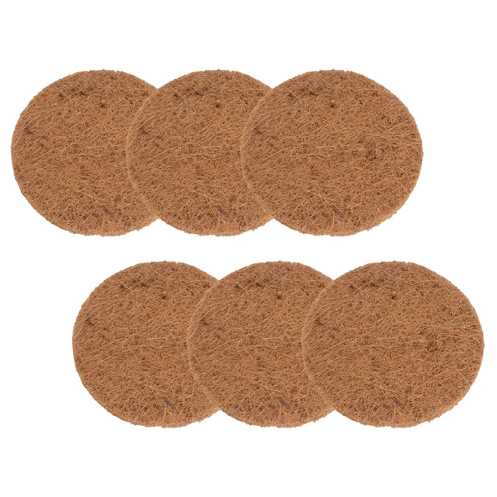 6 Pcs Natural Coconut Fiber Pads Pigeon Nest with Brown Cushion Eggs Mats Coir Bird