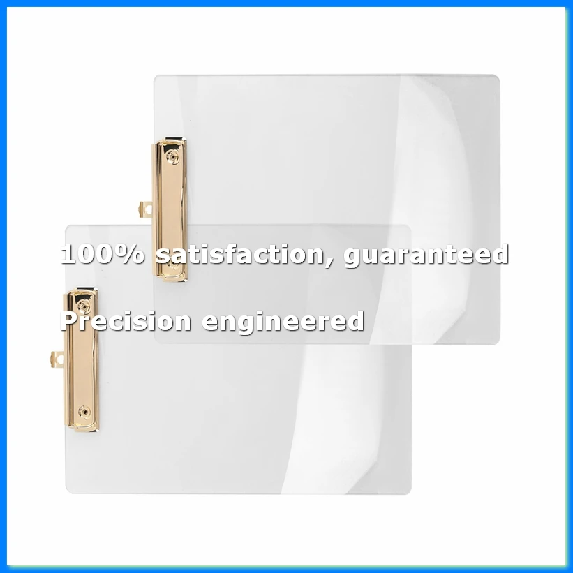 2 Pack Clear Acrylic Clipboard with Gold Clip, 8.8X12.2 A4 Letter Size, School and ,Office Supplies-A23R
