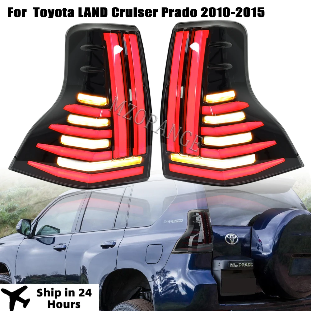 LED Tail Lights For Toyota Prado 2010-2021 For Lexus GX 2010 2011 2012 2013 2014 2015 DRL Rear Lamp Assembly Taillights Parts