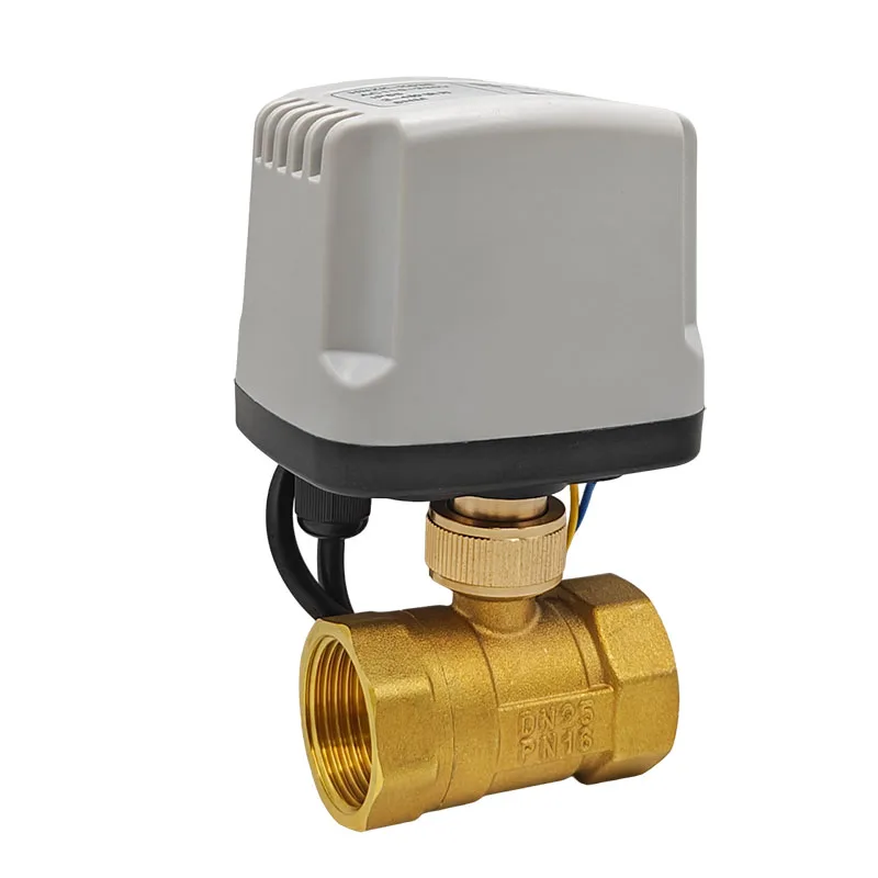 3-4s Quick-open Motorized Ball Valve Brass Female Thread Electric 2-port Valve For cut off or connect the medium in the pipeline