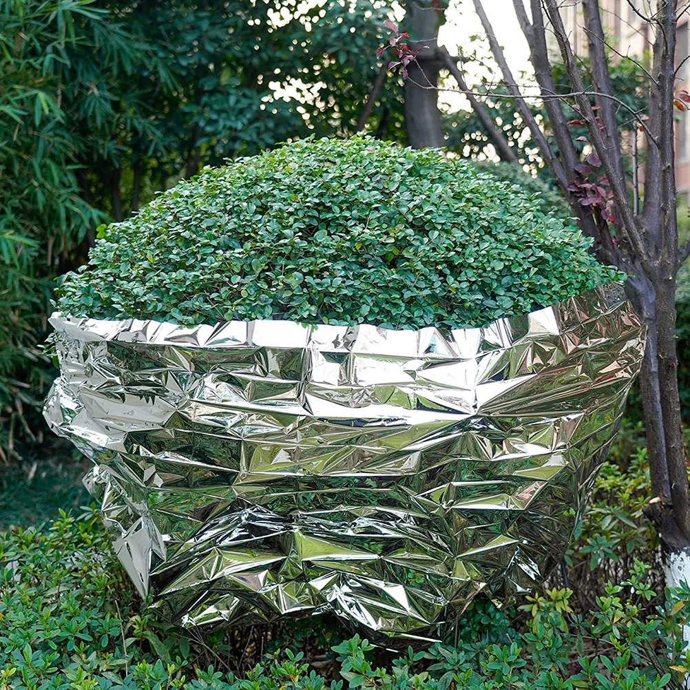 طبقة رقيقة عالية عاكسة من البوليستر الفضي قابلة للطي لحديقة الدفيئة ونمو النباتات في الشتاء أداة البستنة خيمة الطوارئ #2