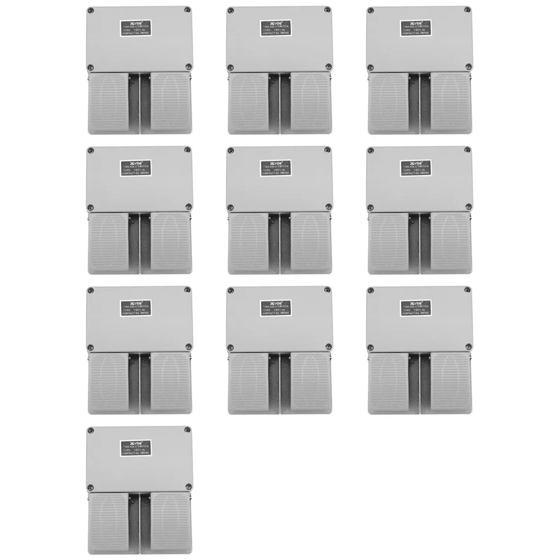 

10X Foot Switch YDT1-16 Aluminum Shell Gray Double Pedal Switch Machine Tool Accessories Switch