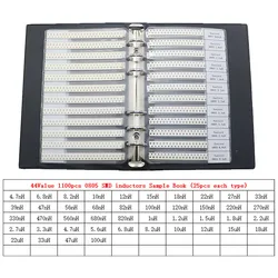 1100pcs 44Value x 25pcs 4.7nH-100uH 0805 SMD Chip inductors Assortment Kit  Sample Book