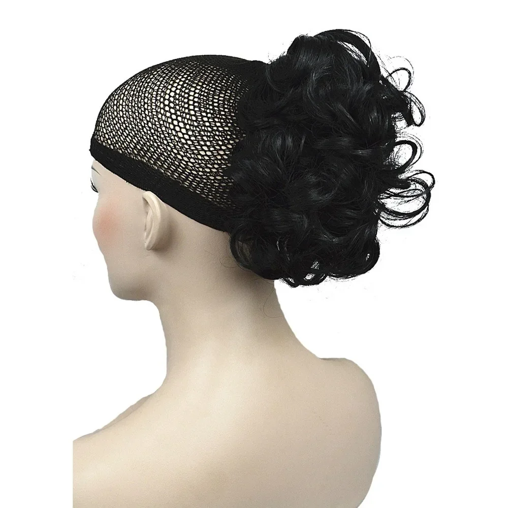 Strongbeauty curto encaracolado garra clip-on cabelo rabo de cavalo peruca de extensão sintética 42 cores