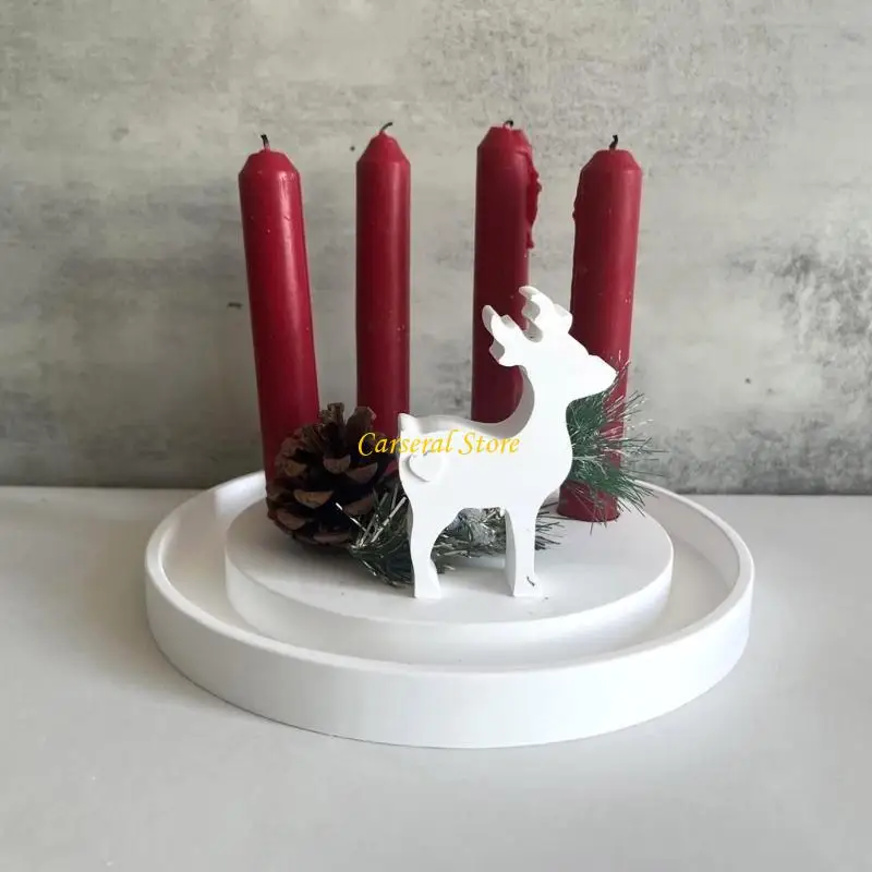 

M4YF Flexible Sturdy Silicone Holder Mold Circular for Resin and Concrete Crafting Supplies Home Decoration