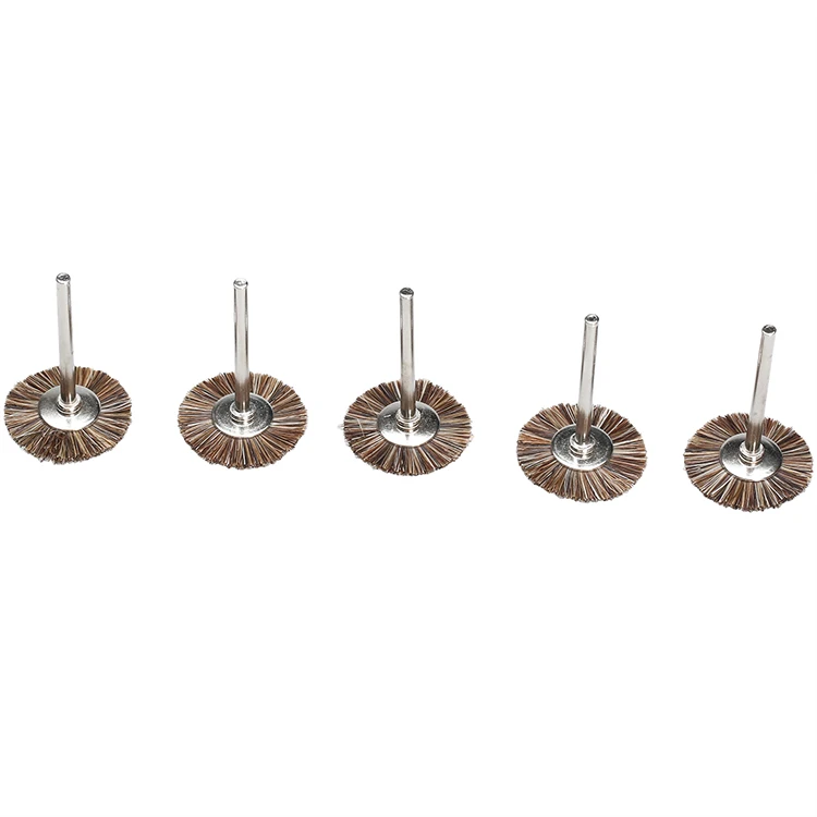 10 шт., 25 мм Искусственные щетки, вращающиеся инструменты, щетки, набор колес, Полировочный инструмент с хвостовиком 3 мм для аксессуаров Dremel