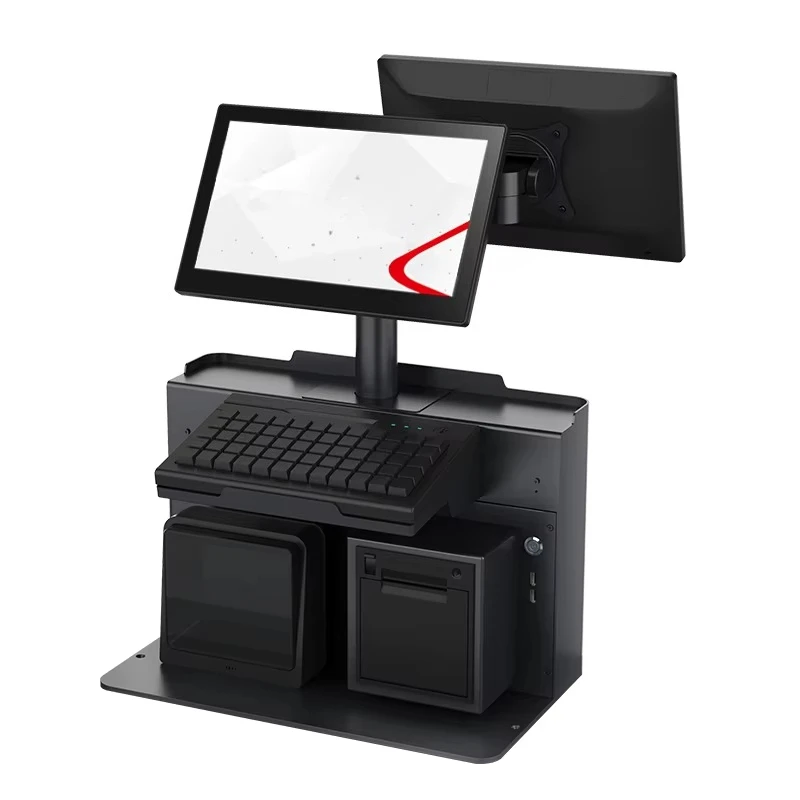 Touch Screen All in One Channel Pos System for Supermarket Retail Store Cash Register