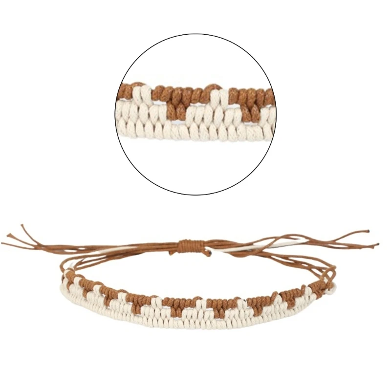 PunkCaps Bands Beaded สำหรับ Fedora หมวกคาวบอยปานามาวงดนตรี AdjustableHat Bands Dropship