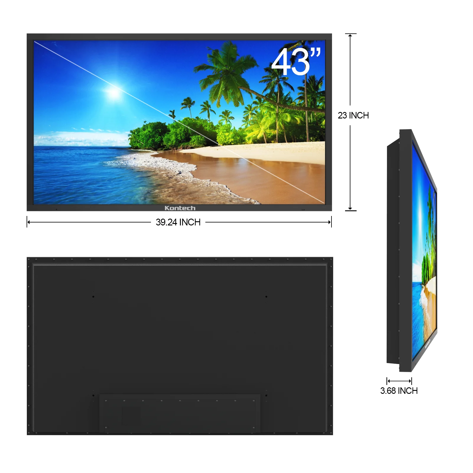 Shenzhen Manufacturing 55 Inch Outdoor TV Waterproof UHD Smart TV