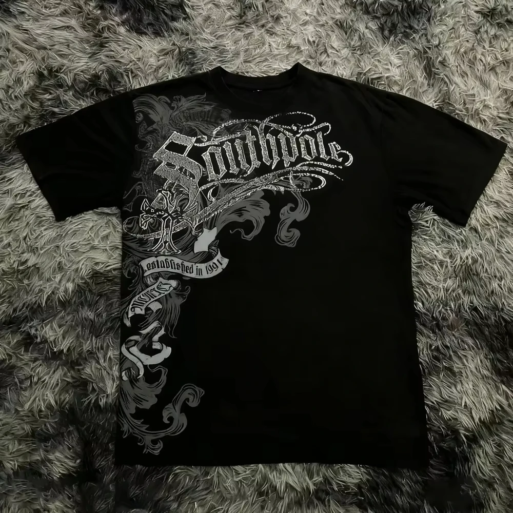 2026 Classic Millennium Gothic Style Printed T-Shirt High Street Gothic Shirt New Men's and Women's T-Shirt